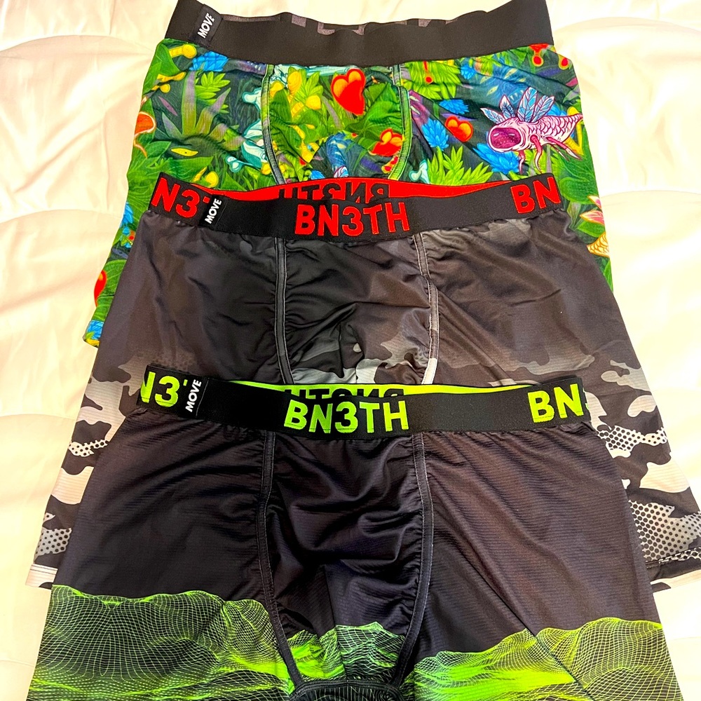 3 Pair BN3TH Boxer Briefs. All Medium.
